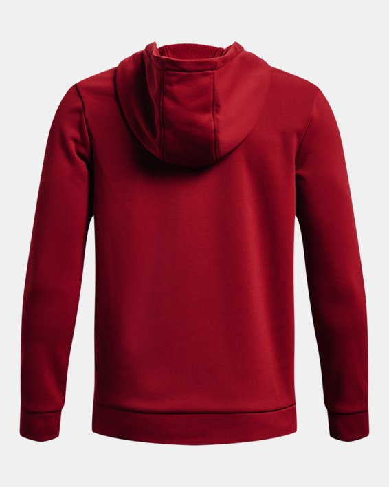 Boys' Armour Fleece® Big Logo Hoodie, Red, pdpMainDesktop image number 1